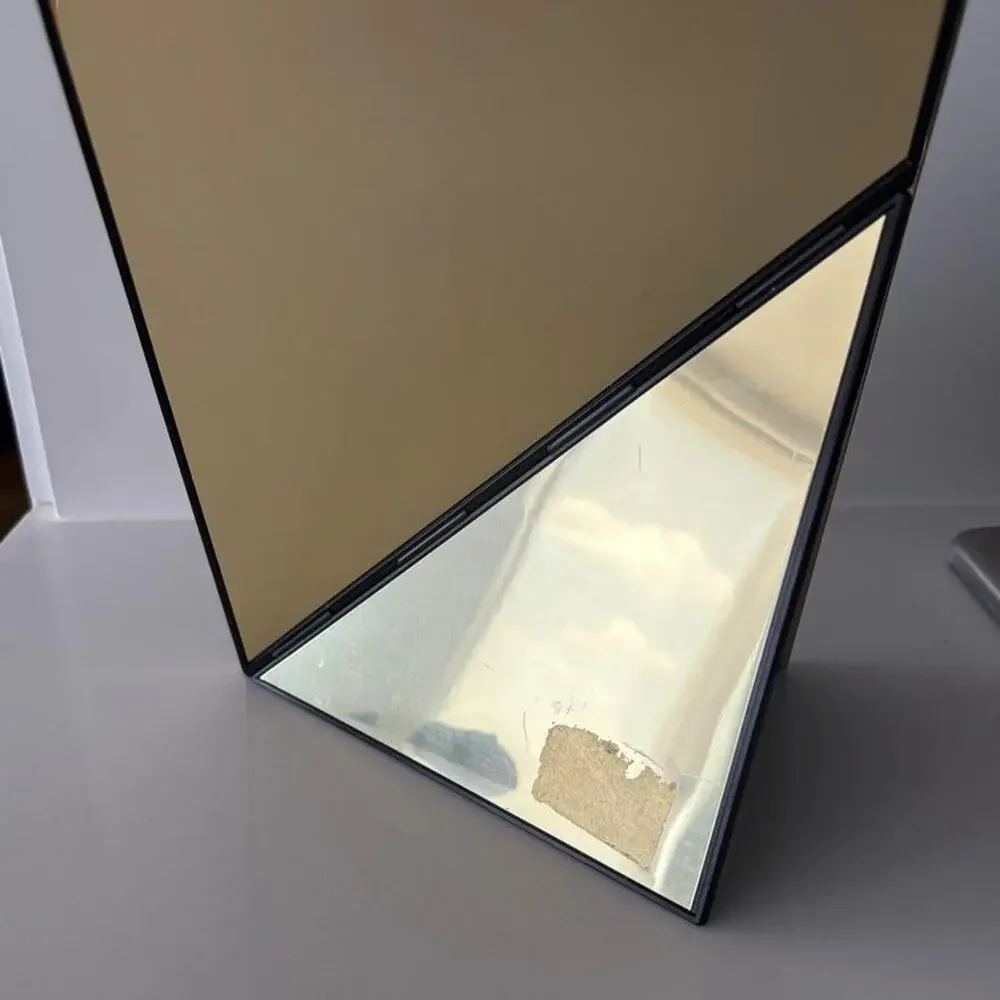 Gold and burgundy geometric picture frame  - Made in Italy